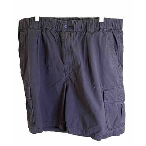 Tommy Bahama Cargo Shorts Men 2XL Charcoal Elastic Relaxed (spot on‎ front)